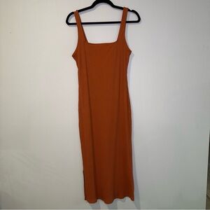 Wild Fable Rust Sleeveless Midi Dress